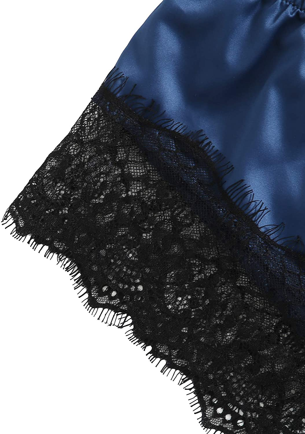 SOLY HUX Women'S plus Size Spaghetti Strap Lace Trim Bralette and Shorts Sleepwear Pajama Lingerie Set Apparel & Accessories > Clothing > Underwear & Socks > Lingerie KYLIE MAX   