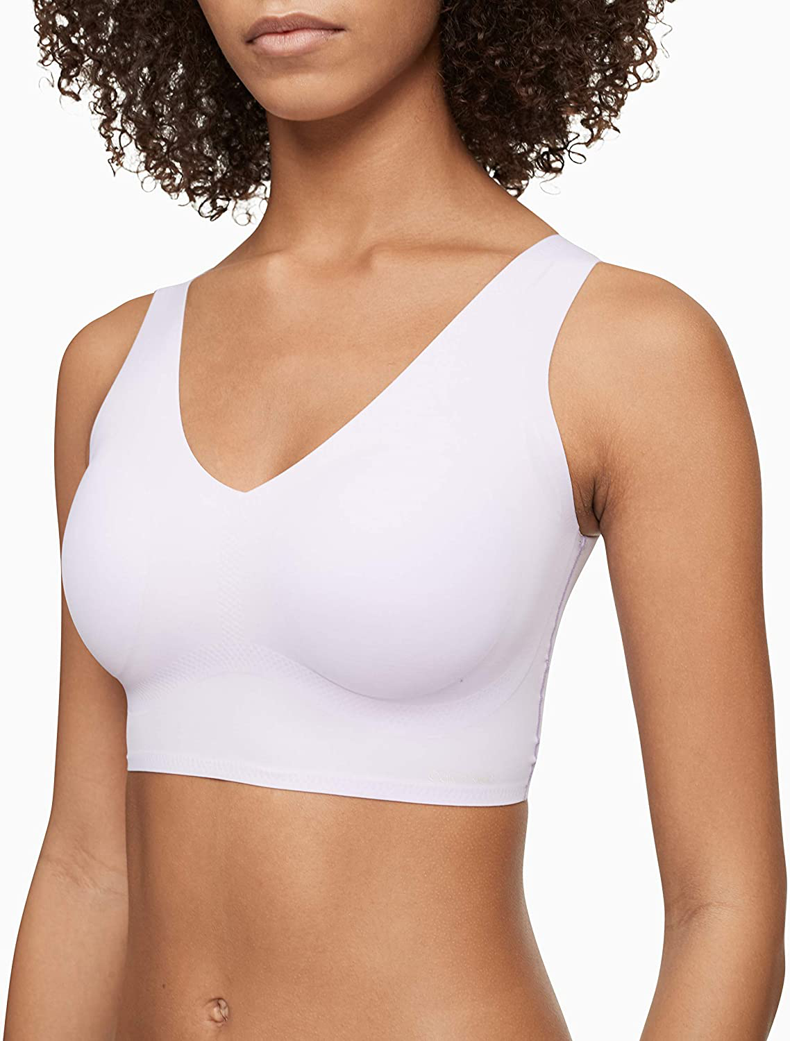 Calvin Klein Women'S Invisibles Comfort Seamless Lightly Lined V Neck Bralette Bra Apparel & Accessories > Clothing > Underwear & Socks > Bras Kylie Max   