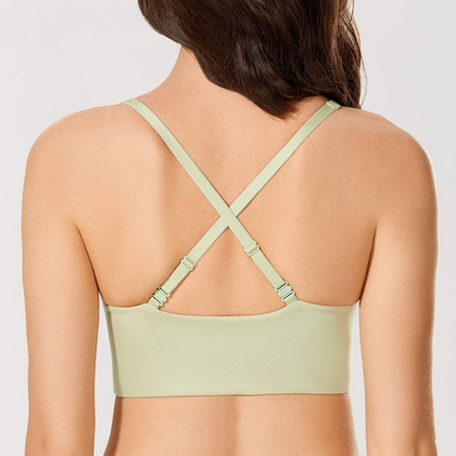 DOBREVA Women's Push Up Bra Wireless Padded Bralette Lace Longline Support Bras Apparel & Accessories > Clothing > Underwear & Socks > Bras DOBREVA   