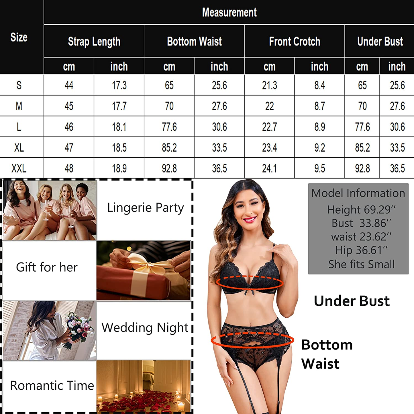Avidlove Women Lace Lingerie Set with Garter Belts Strap Babydoll Bralette Bra and Panty Set Apparel & Accessories > Clothing > Underwear & Socks > Lingerie Avidlove   