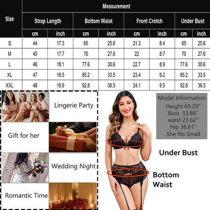 Avidlove Women Lace Lingerie Set with Garter Belts Strap Babydoll Bralette Bra and Panty Set Apparel & Accessories > Clothing > Underwear & Socks > Lingerie Avidlove   