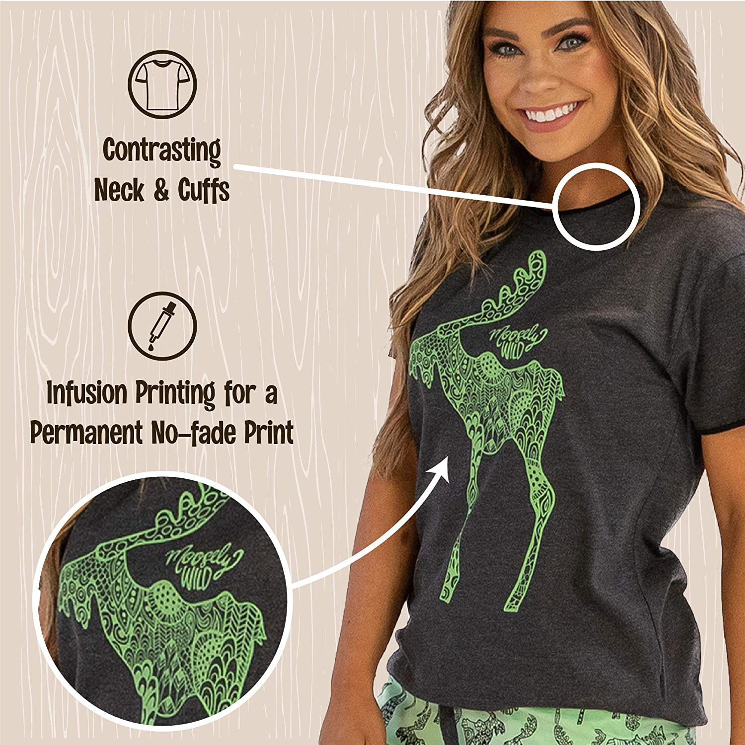 Lazy One Animal Pajamas for Women, Cute Pajama Shorts and Top Separates Apparel & Accessories > Clothing > Sleepwear & Loungewear > Pajamas Kylie Max   