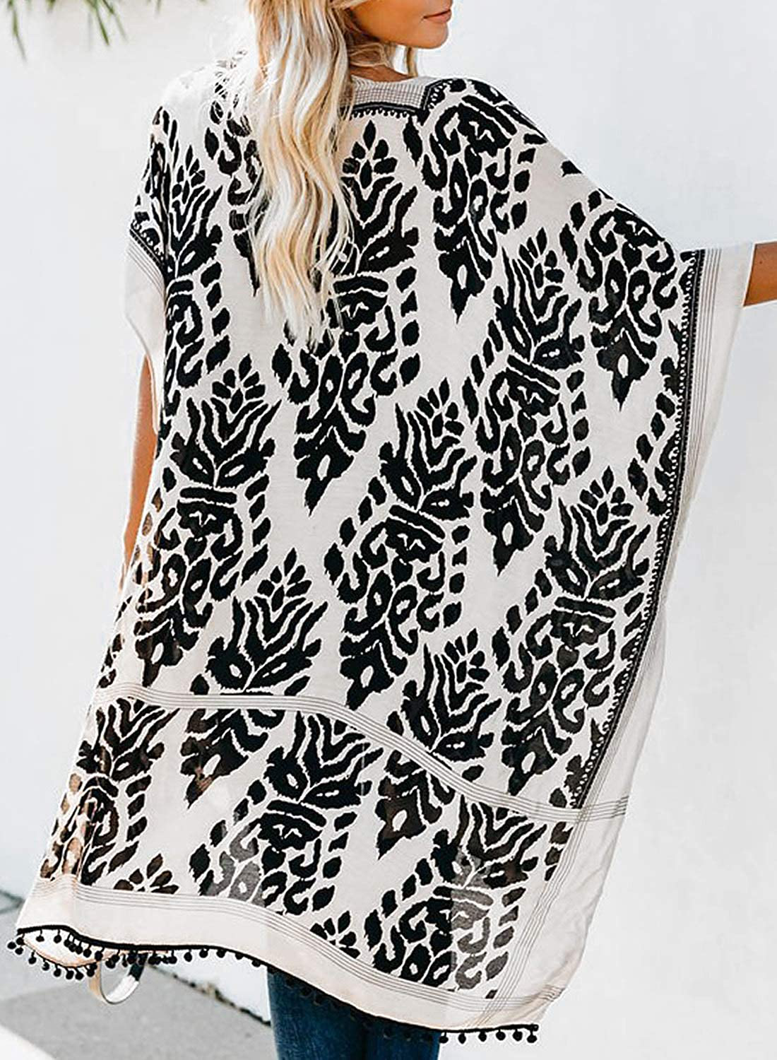 Dokotoo Womens 2022 Fashion Summer Print Kimono Casual Cardigans Loose Cover Ups Apparel & Accessories > Clothing > Swimwear Kylie Max   