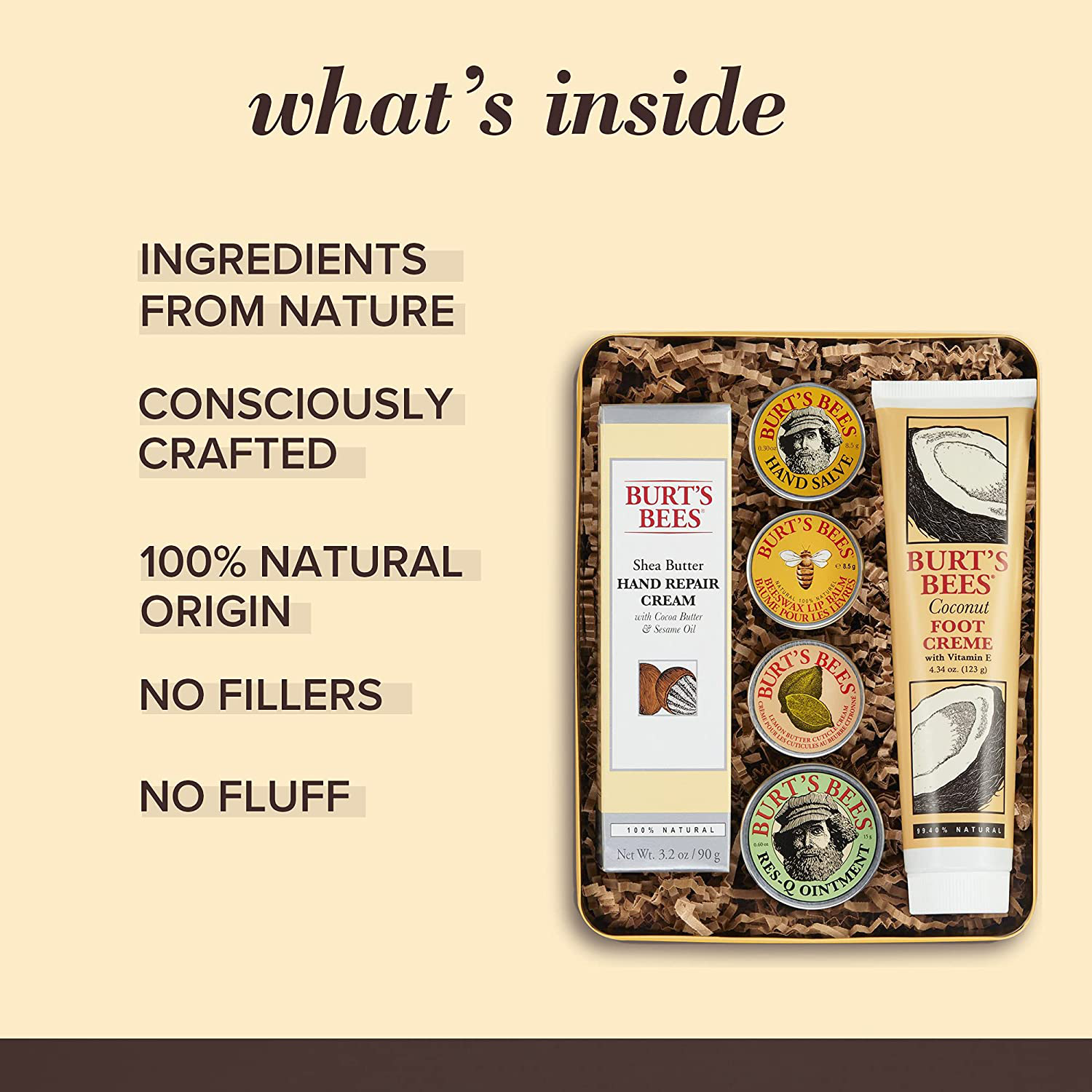 Burt's Bees Gift Set, 6 Classic Products – Cuticle Cream, Hand Salve, Lip Balm, Res-Q Ointment, Hand Repair Cream & Foot Cream, in Giftable Tin Arts & Entertainment > Party & Celebration > Gift Giving Burt's Bees, Inc.   