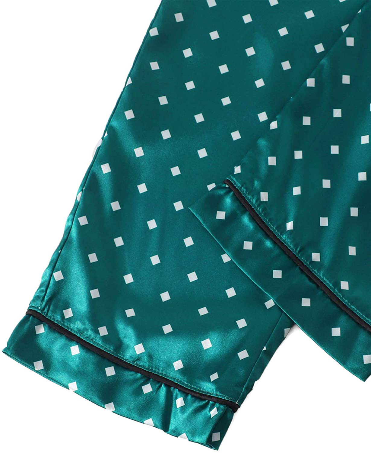 WDIRARA Women'S Silk Satin Pajama Set 4 Pieces Sleepwear Loungewear Pj Sets Apparel & Accessories > Clothing > Sleepwear & Loungewear Kylie Max   