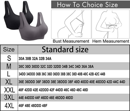 Onory 3 Pack Sports Bras for Women Wirefree Padded Workout Yoga Gym Fitness Bra Apparel & Accessories > Clothing > Underwear & Socks > Bras Kylie Max   