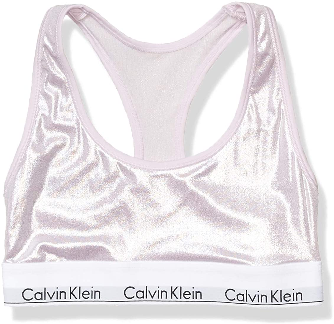 Calvin Klein Women'S Modern Cotton Bralette Apparel & Accessories > Clothing > Underwear & Socks > Lingerie Calvin Klein Pink Wet Look X-Small 