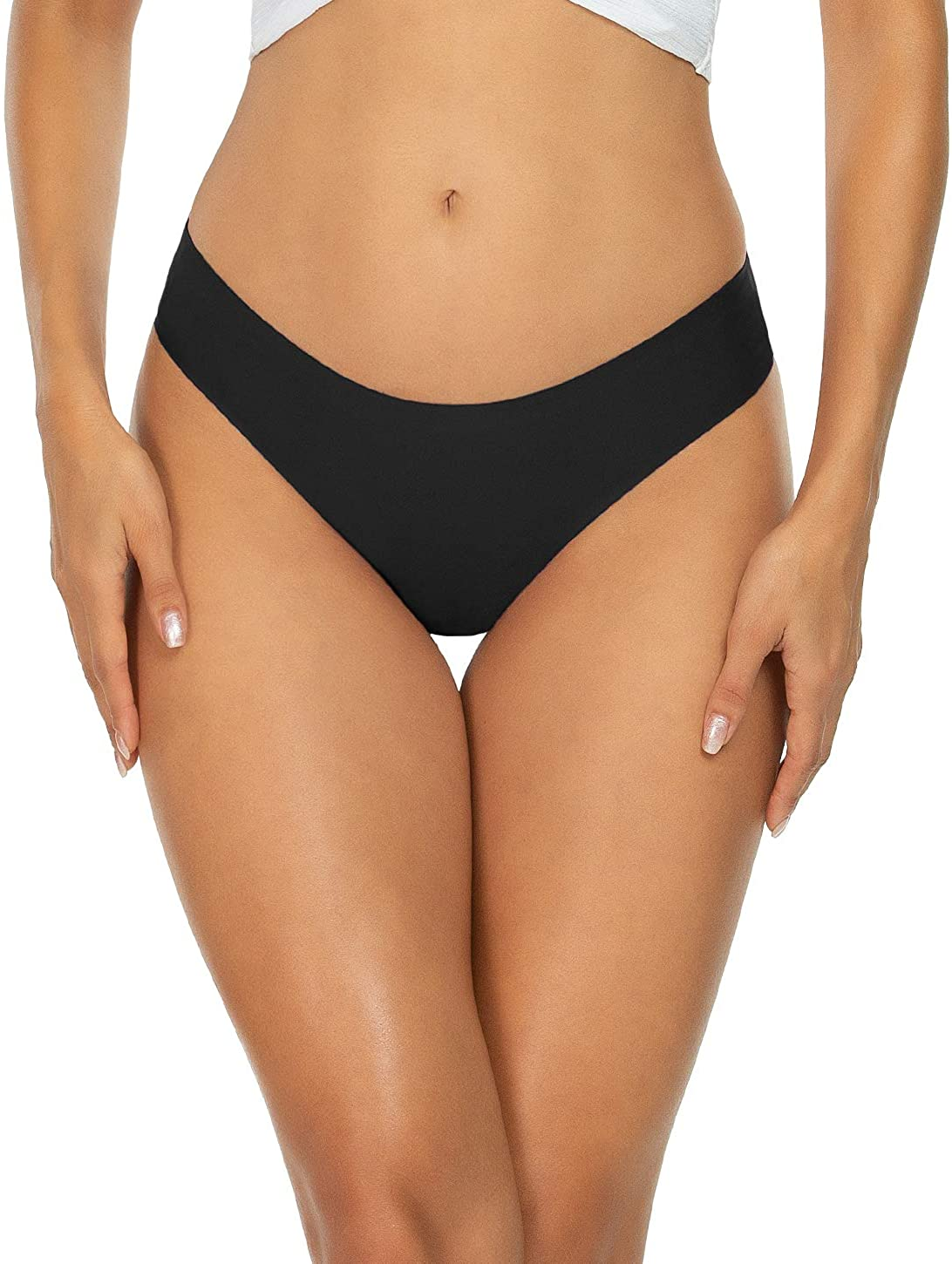 GNEPH Women'S Seamless Underwear No Show Panties Soft Stretch Bikini Ladies Hipster Underwears 5Pack Apparel & Accessories > Clothing > Underwear & Socks > Underwear GNEPH   