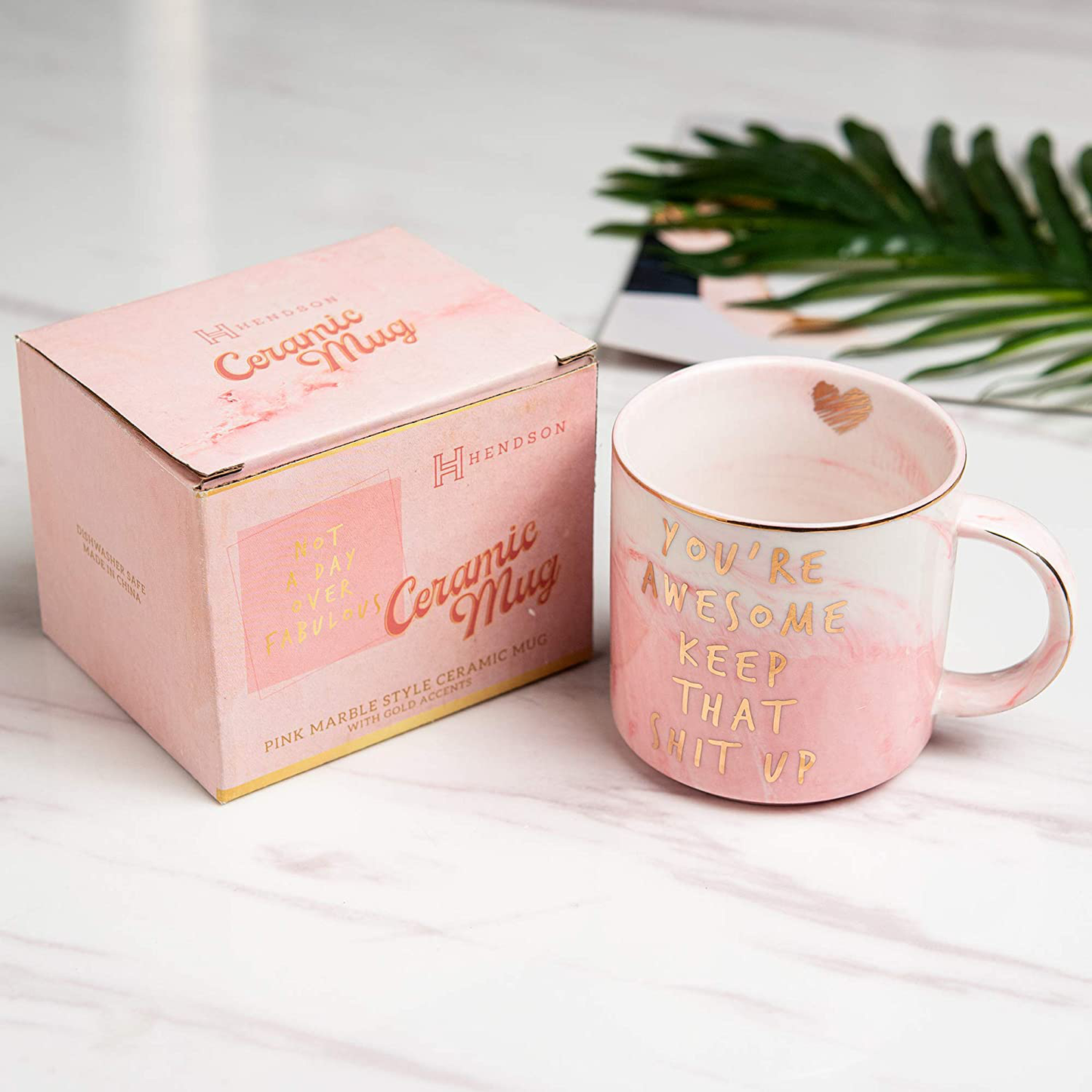 Thank You Gifts - Funny Inspirational, Thoughtful, Birthday, Friendship, New Job Gifts Ideas for Women Friends, Coworkers, Boss, Employee - Graduation Gifts for Her - Ceramic Coffee Cup Arts & Entertainment > Party & Celebration > Gift Giving Hendson   