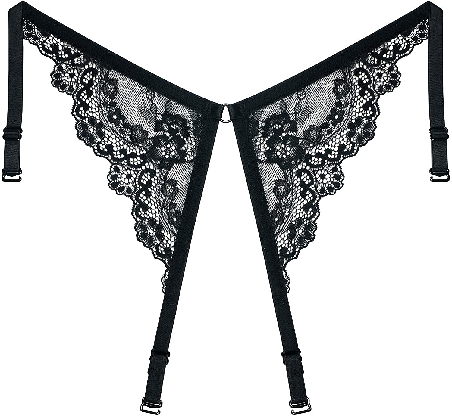 Women Push up Embroidery Bras Set Lace Lingerie Bra and Panties and Socks 4 Piece Apparel & Accessories > Clothing > Underwear & Socks > Lingerie Ningsige   