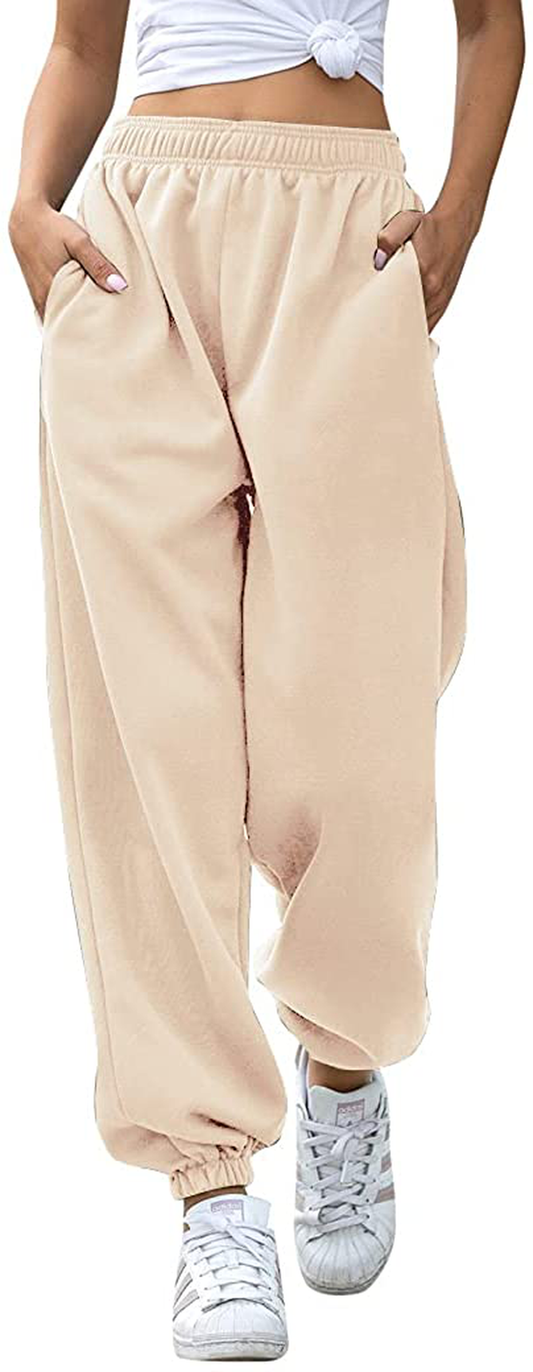 Hesayep Women'S High Waisted Sweatpants Workout Active Joggers Pants Baggy Lounge Bottoms Apparel & Accessories > Clothing > Activewear Kylie Max   