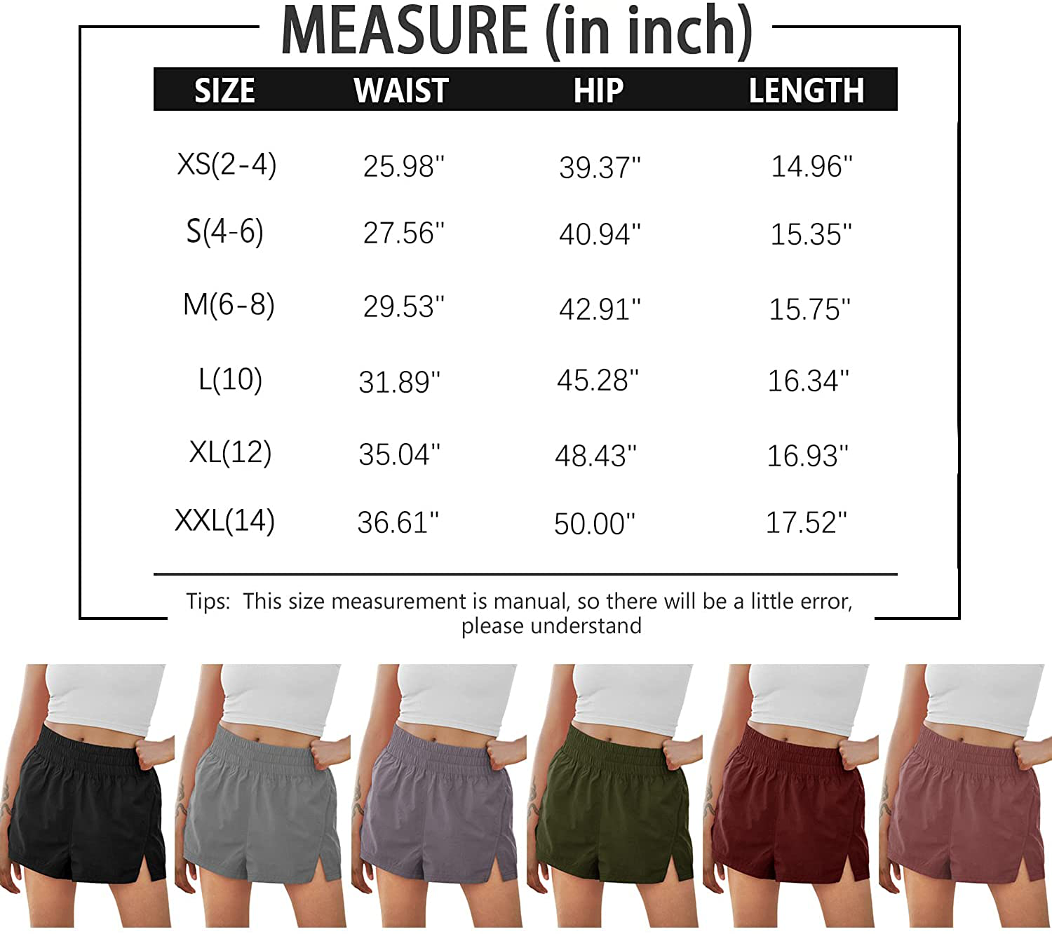 AUTOMET Womens Athletic Shorts High Waisted Running Shorts Casual Summer Workout Shorts Gym Elastic Sporty Shorts Apparel & Accessories > Clothing > Shorts Kylie Max   