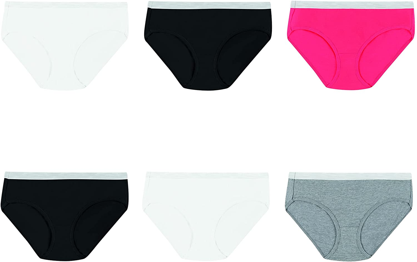 Hanes Women'S Sporty Cotton Hipster Underwear, Available in Multiple Pack Sizes Apparel & Accessories > Clothing > Underwear & Socks > Underwear Hanes 6 Pack - Assorted 2 7 