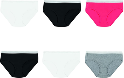 Hanes Women'S Sporty Cotton Hipster Underwear, Available in Multiple Pack Sizes Apparel & Accessories > Clothing > Underwear & Socks > Underwear Hanes 6 Pack - Assorted 2 7 