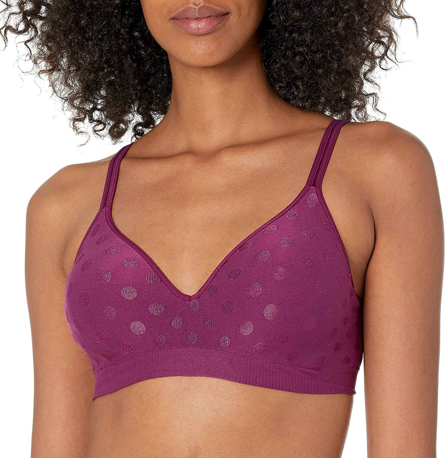 Hanes Women's Perfect Coverage ComfortFlex Wirefree Bra MHG260 Apparel & Accessories > Clothing > Underwear & Socks > Bras Hanes Galactic Red Dot XX-Large 