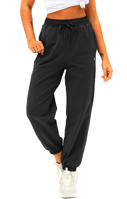 Women'S Cotton Sweatpants High Waisted Pants with Pockets Athletic Fit Joggers for Women Lounge,Jogging Apparel & Accessories > Clothing > Activewear Kylie Max   