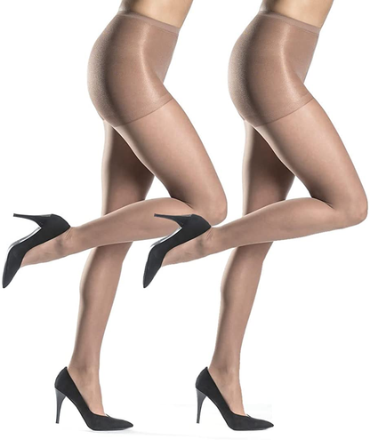 Silkies Women'S Control Top Pantyhose with Light Support Legs (2 Pair Pack) Apparel & Accessories > Clothing > Underwear & Socks > Shapewear Silkies Nude XX-Large 