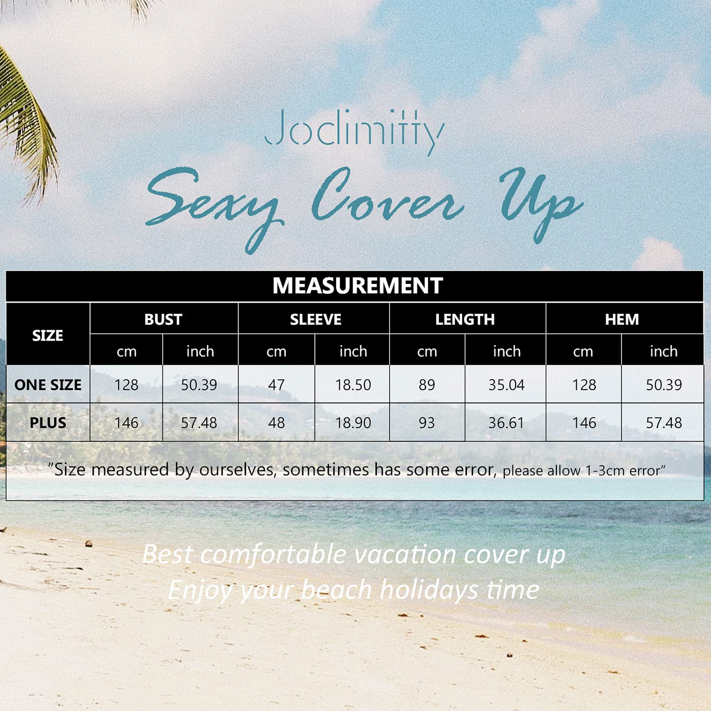 Jodimitty Swimwear Cover Ups V Neck Bikini Beachwear Crochet Swimsuit Coverups for Women Vaction Holiday Apparel & Accessories > Clothing > Swimwear Kylie Max   