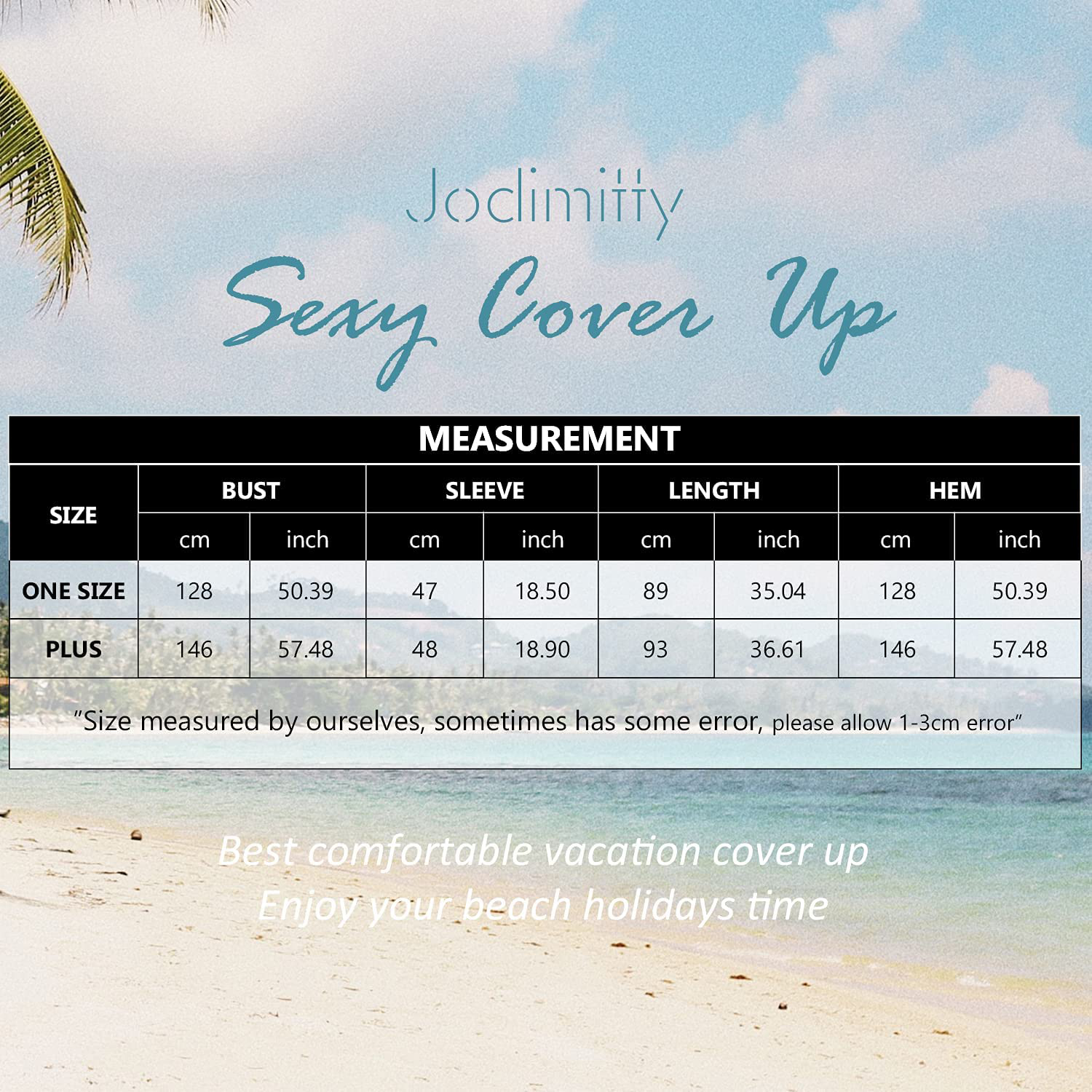 Jodimitty Swimwear Cover Ups V Neck Bikini Beachwear Crochet Swimsuit Coverups for Women Vaction Holiday Apparel & Accessories > Clothing > Swimwear Kylie Max   