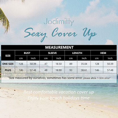 Jodimitty Swimwear Cover Ups V Neck Bikini Beachwear Crochet Swimsuit Coverups for Women Vaction Holiday Apparel & Accessories > Clothing > Swimwear Kylie Max   