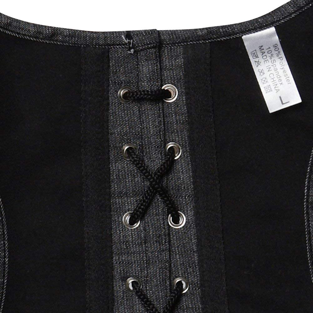 Frawirshau Women'S Gothic Steampunk Corset Bustier Waist Cincher Underbust Corset Vest Tank Top Apparel & Accessories > Clothing > Underwear & Socks > Lingerie frawirshau   