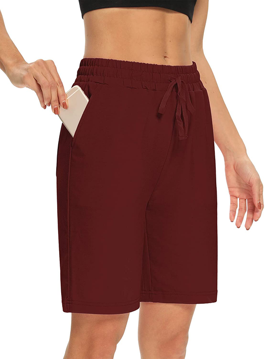 DIBAOLONG Womens Yoga Shorts Loose Comfy Drawstring Lounge Bermuda Shorts with 3 Pockets Apparel & Accessories > Clothing > Shorts Kylie Max   