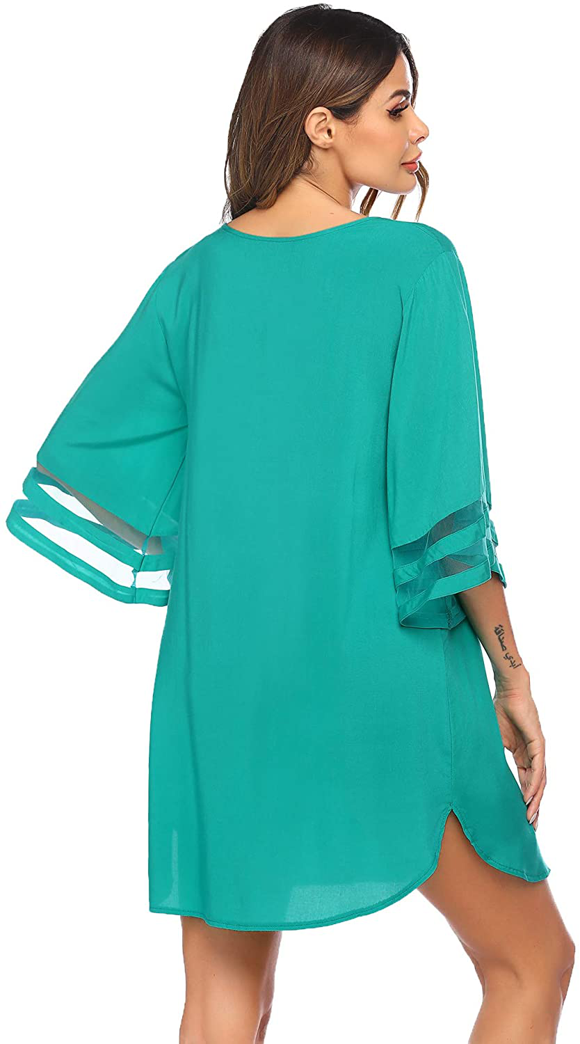 Ekouaer Women'S Swim Cover Ups for Beach Swimwear, Summer Casual Loose Sun Dress Apparel & Accessories > Clothing > Swimwear Kylie Max   