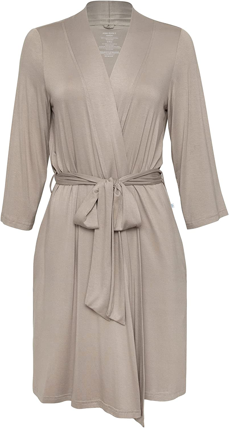 Posh Peanut Mommy Robe for Maternity, Labor Delivery Soft Nursing Lounge Wear, Viscose from Bamboo Apparel & Accessories > Clothing > Sleepwear & Loungewear > Robes Posh Peanut Taupe XX-Large 