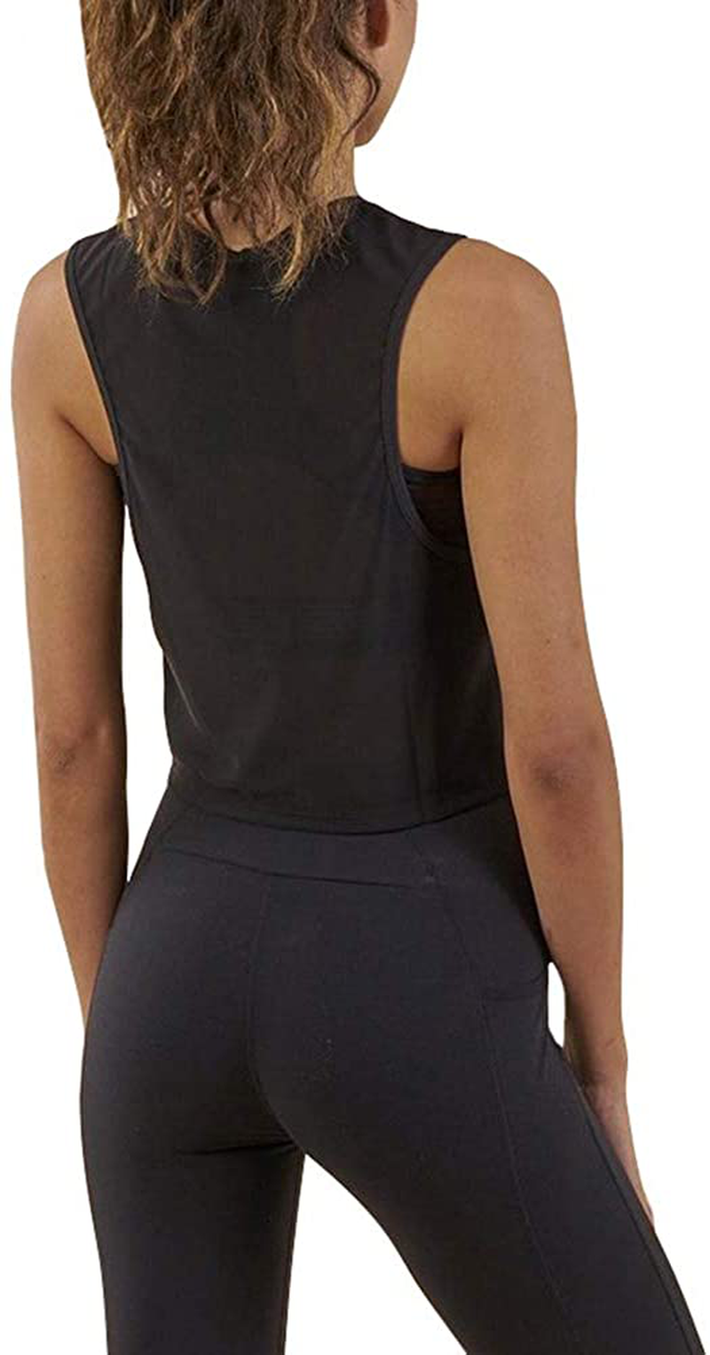 Mippo Crop Top Workout Shirts for Women Cute Sheer Mesh Back Athletic Tanks Muscle Tee Apparel & Accessories > Clothing > Activewear Kylie Max   