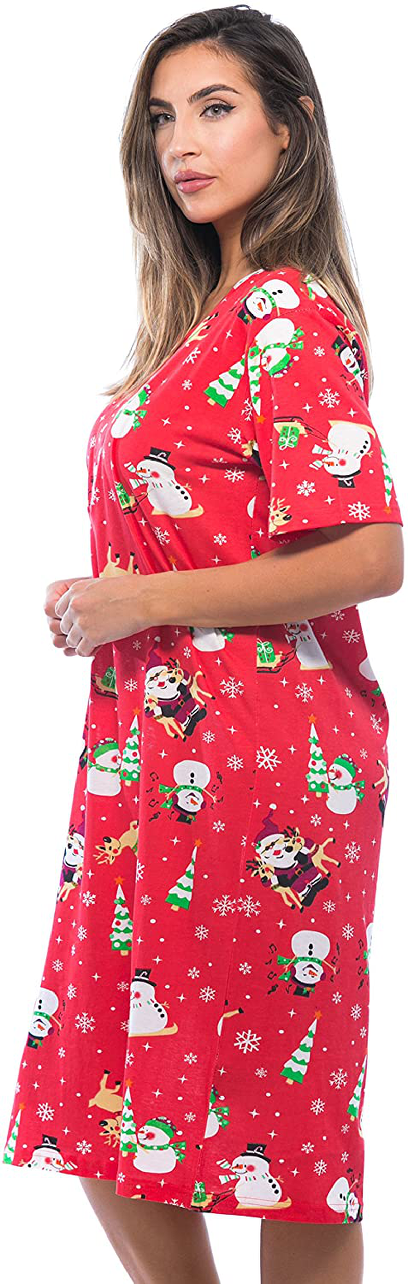 Just Love Short Sleeve Nightgown Holiday Sleepwear Apparel & Accessories > Clothing > Sleepwear & Loungewear > Nightgowns Kylie Max   