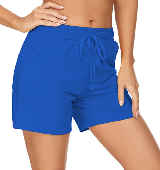 Tandisk Women'S 5" Casual Jersey Cotton Shorts Lounge Yoga Pajama Walking Shorts with Pockets Activewear Apparel & Accessories > Clothing > Shorts Kylie Max   