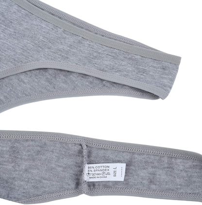 ELACUCOS 6 Pack Women's Thongs Cotton Breathable Panties Bikini Underwear Apparel & Accessories > Clothing > Underwear & Socks > Underwear ELACUCOS   