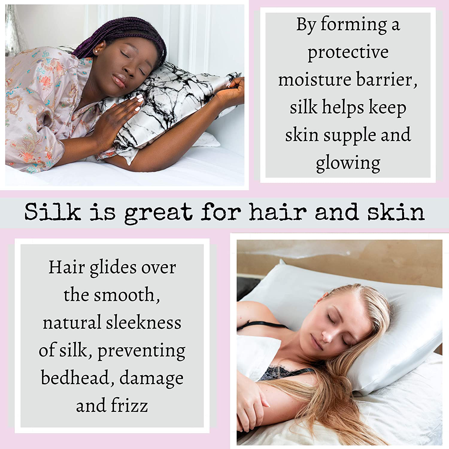 Celestial Silk 100% Pure Mulberry Silk Pillowcase Premium 25 Momme for Hair and Skin, Hypoallergenic Charmeuse Silk Weave on Both Sides - Hidden Zipper Closure (King, Vintage Pink) Arts & Entertainment > Party & Celebration > Gift Giving Celestial Silk   