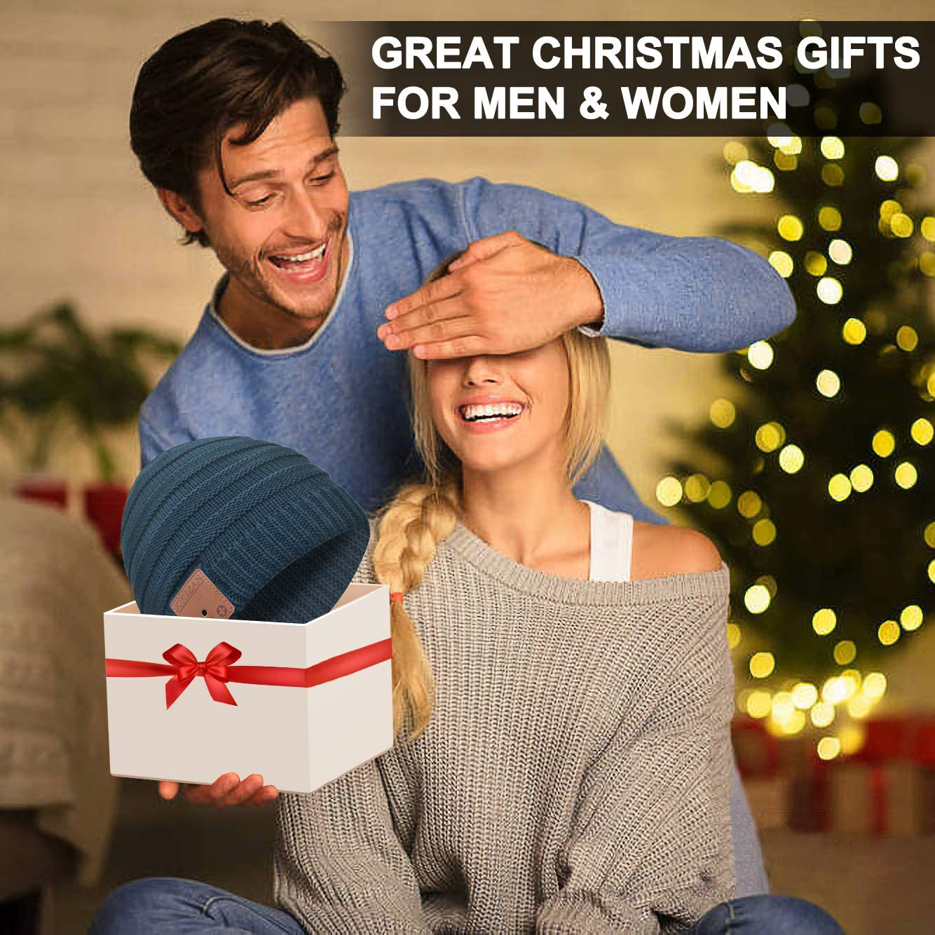 Bluetooth Beanie Novelty Headwear Christmas Stocking Stuffer Gifts for Men Women Arts & Entertainment > Party & Celebration > Gift Giving XIKEZAN   