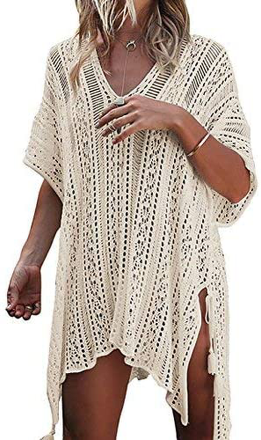 Beskie Bathing Suit Cover up Bikini Swimsuit Crochet Beachwear Swimwear Dress Apparel & Accessories > Clothing > Swimwear Kylie Max   
