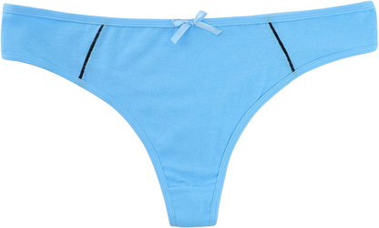 ELACUCOS 6 Pack Women's Thongs Cotton Breathable Panties Bikini Underwear Apparel & Accessories > Clothing > Underwear & Socks > Underwear ELACUCOS   
