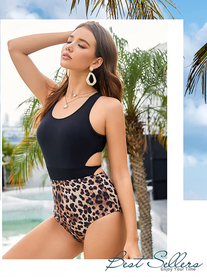 MOLYBELL One Piece Swimsuits for Women High Waisted Bathing Suit Monokini Floral Print Cutout Racerback Zip Up  Kylie Max   