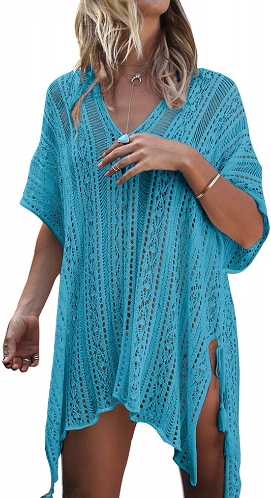 Beskie Bathing Suit Cover up Bikini Swimsuit Crochet Beachwear Swimwear Dress Apparel & Accessories > Clothing > Swimwear Kylie Max   