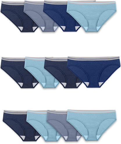 Fruit of the Loom Women'S Tag Free Cotton Hipster Panties (Regular & plus Size) Apparel & Accessories > Clothing > Underwear & Socks > Underwear Fruit of the Loom Low Rise Hipster - 12 Pack - Assorted Heathers Low Rise Hipster 6