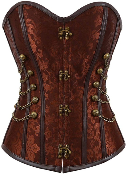 Frawirshau Women'S Gothic Steampunk Corset Bustier Waist Cincher Underbust Corset Vest Tank Top Apparel & Accessories > Clothing > Underwear & Socks > Lingerie frawirshau   