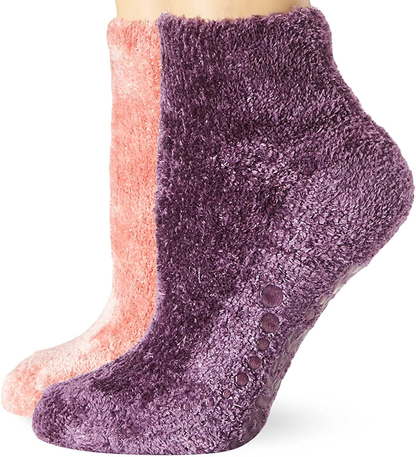 Dr. Scholl's womens Spa Socks (2pk) Arts & Entertainment > Party & Celebration > Gift Giving Dr. Scholl's Purple, Pink Shoe Size: 4-10 