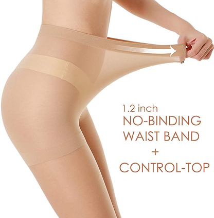 G&Y 3 Pairs Women'S Sheer Tights - 20D Control Top Pantyhose with Reinforced Toes Apparel & Accessories > Clothing > Underwear & Socks > Shapewear G&Y   