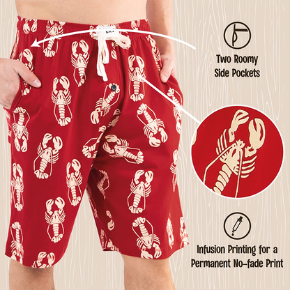 Lazy One Pajama Shorts for Men, Men'S Separate Bottoms, Cotton Loungewear Apparel & Accessories > Clothing > Sleepwear & Loungewear > Pajamas Kylie Max   