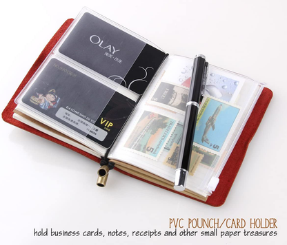 Refillable Handmade Travelers Notebook, Leather Travel Journal Notebook for Men & Women, Perfect for Writing, Gifts, Travelers, 5.2" x 4" Inches - Wine Arts & Entertainment > Party & Celebration > Gift Giving Robrasim   
