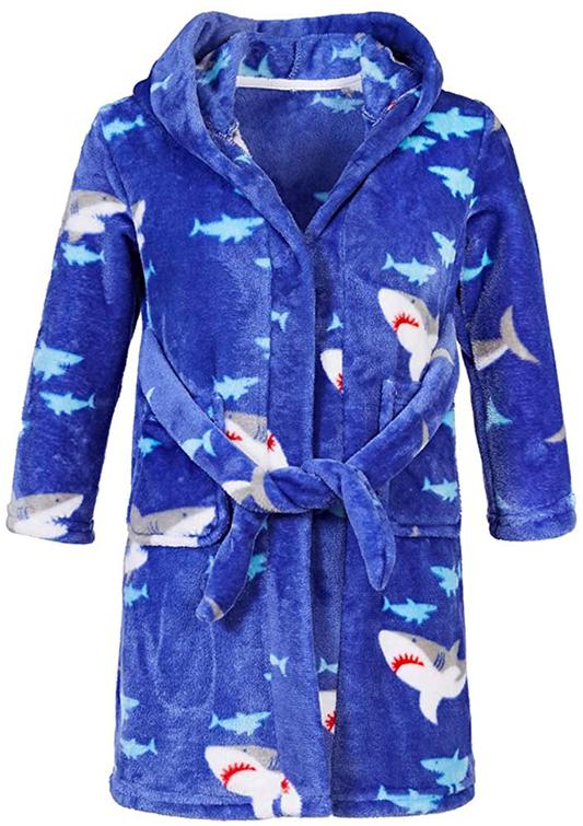 Boys Girls Bathrobes,Toddler Kids Hooded Robes Soft Children'S Flannel Bathrobes Hoodie Pajamas Sleepwear for Girls Boys Apparel & Accessories > Clothing > Sleepwear & Loungewear > Robes Kylie Max   