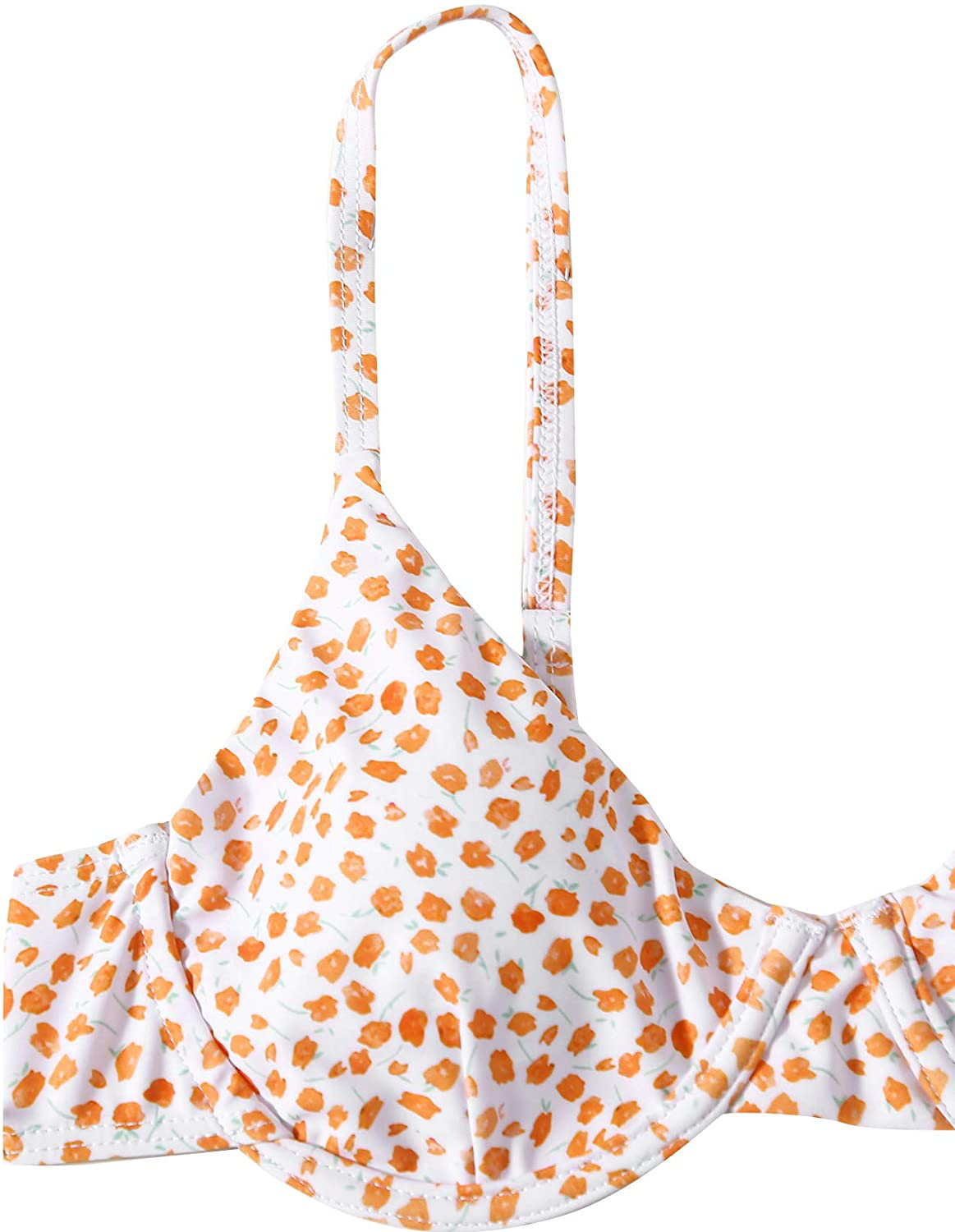 SweatyRocks Women's Sexy Bathing Suits Spaghetti Strap Floral Bikini Set Underwire Swimsuit Apparel & Accessories > Clothing > Swimwear SweatyRocks   