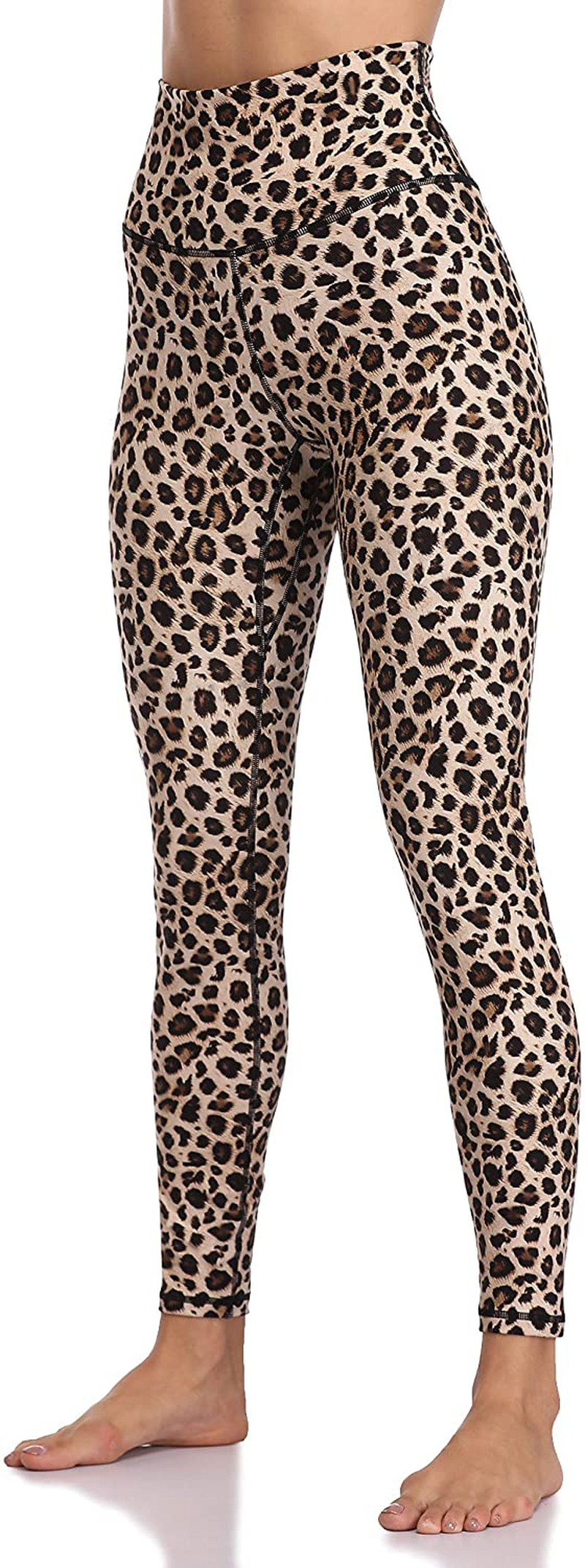 Colorfulkoala Women's High Waisted Pattern Leggings Full-length Yoga Pants Apparel & Accessories > Clothing > Activewear Colorfulkoala Leopard Large 