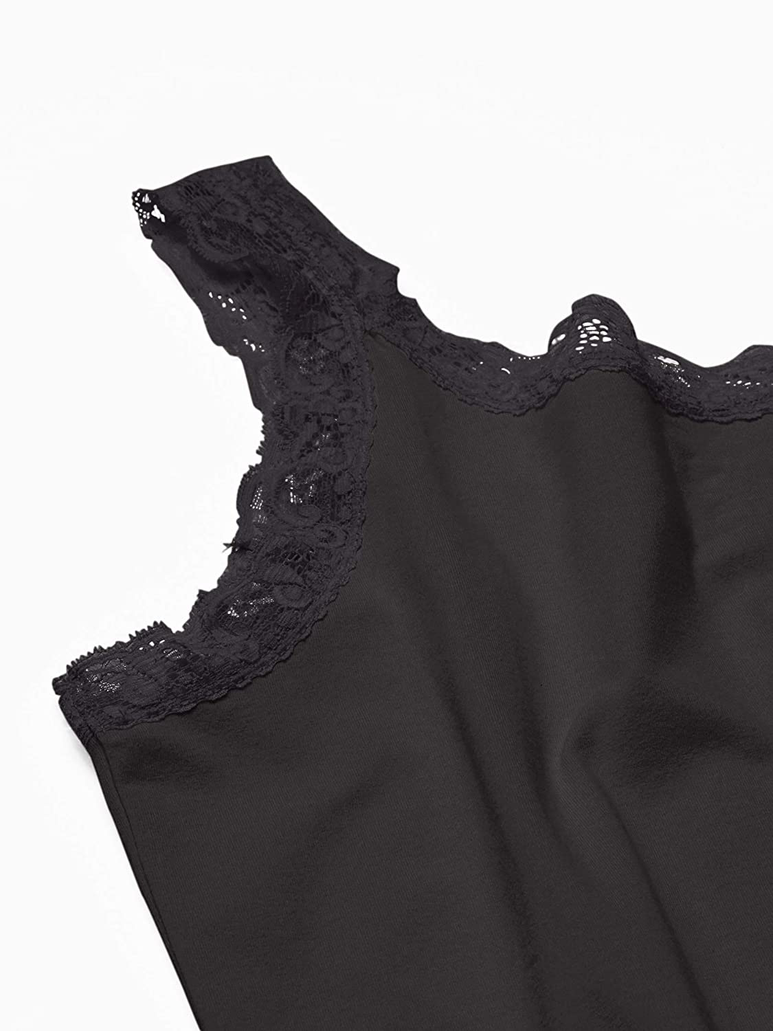 JUST MY SIZE Women'S plus Size Stretch Jersey Lace Trim Tank Apparel & Accessories > Clothing > Activewear Kylie Max   