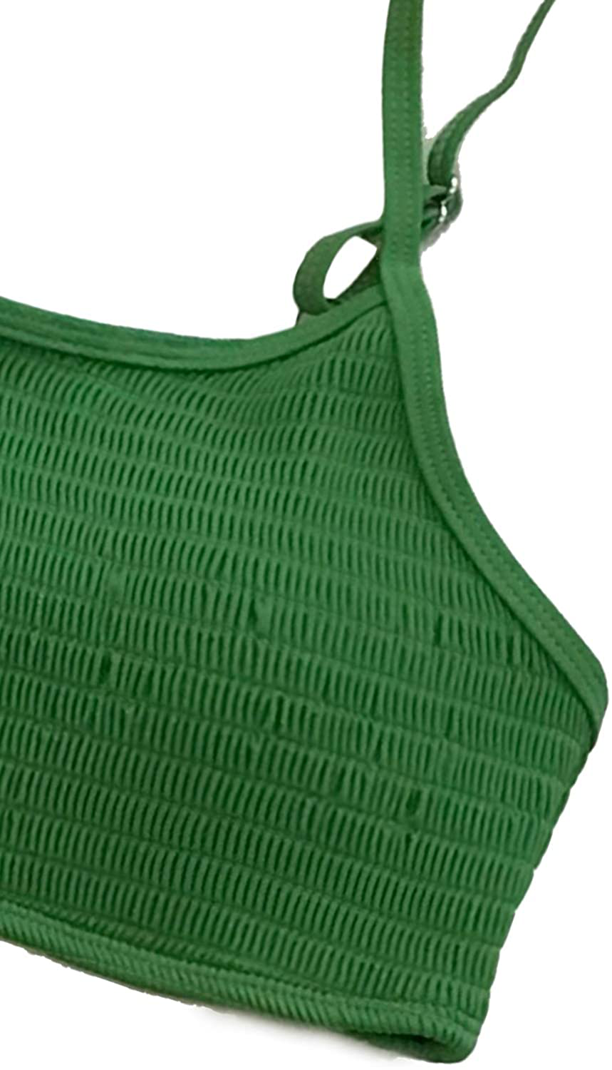 CUPSHE Women's Bikini Swimsuit Ruched Thong Two Piece Bathing Suit Apparel & Accessories > Clothing > Swimwear CUPSHE   