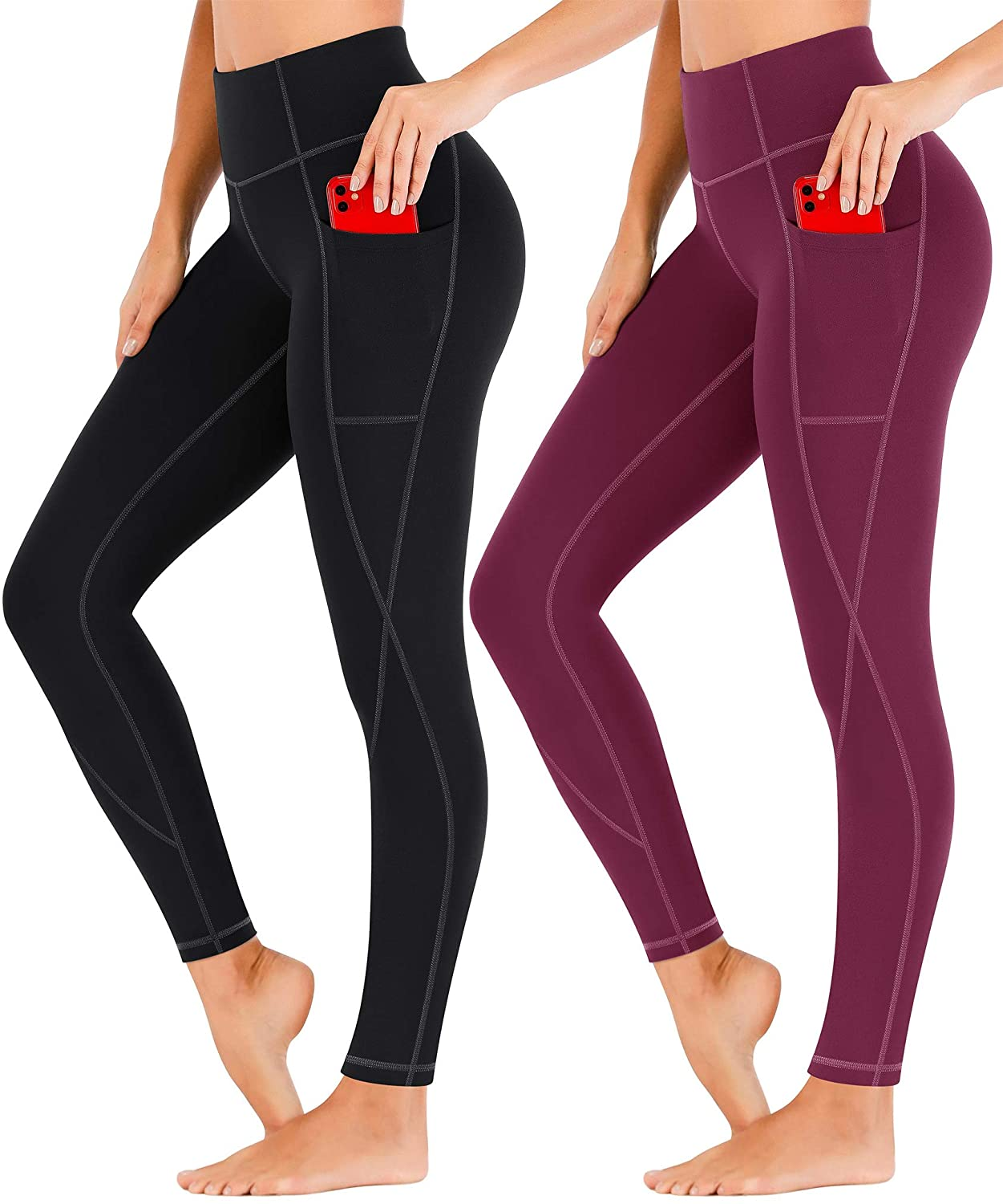 Heathyoga Yoga Pants for Women with Pockets High Waisted Leggings with Pockets for Women Workout Leggings for Women Apparel & Accessories > Clothing > Underwear & Socks > Shapewear Heathyoga   